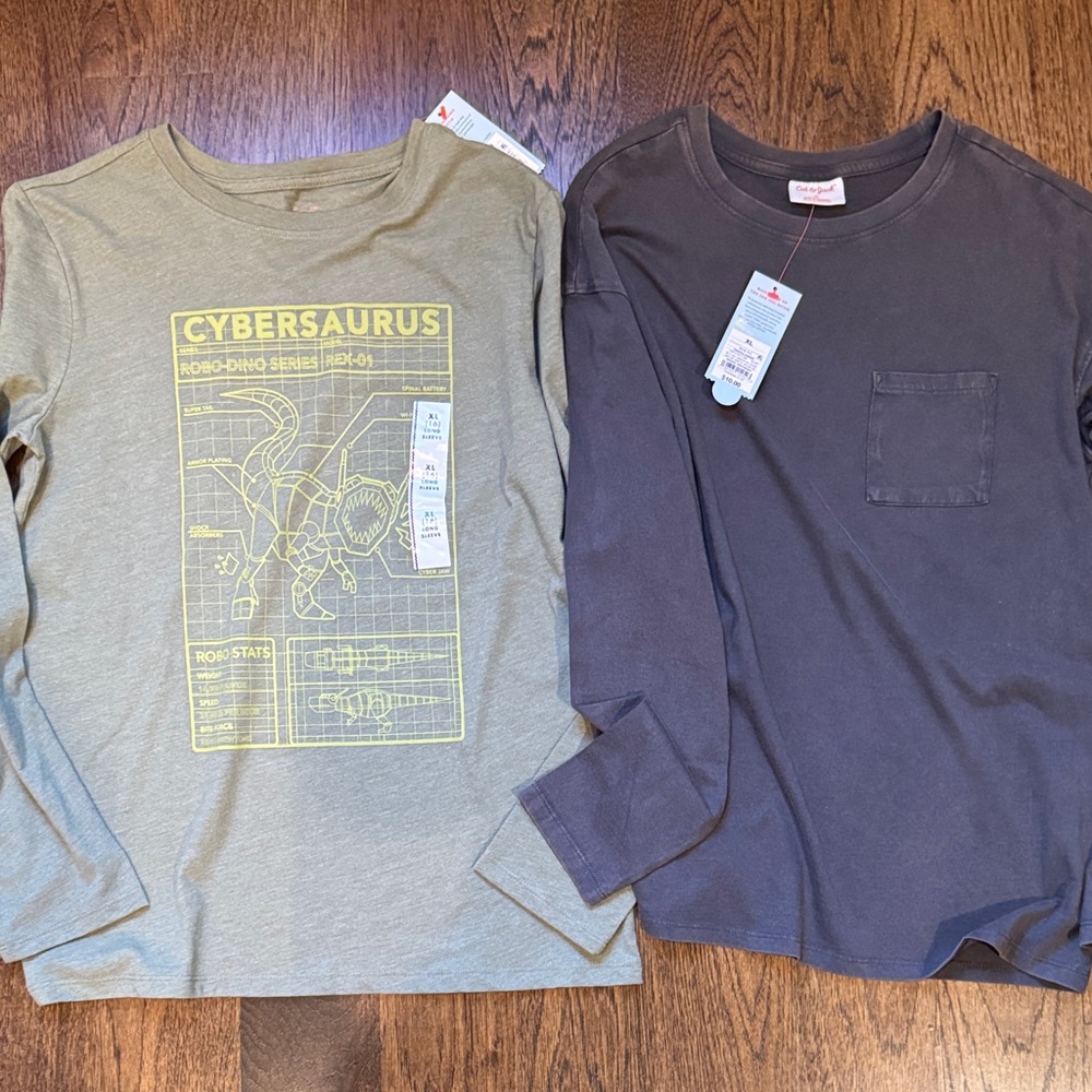Cat and Jack NWT XL (16) boys long sleeve t-shirts